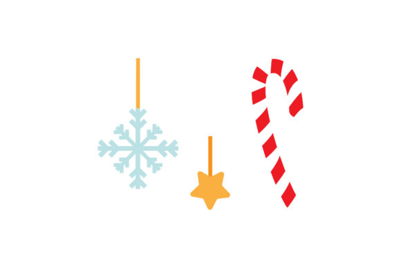 Candy and Decoration Christmas Set Illustrations
