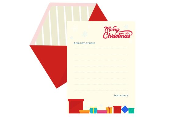 Christmas Invitation Envelope Illustrations