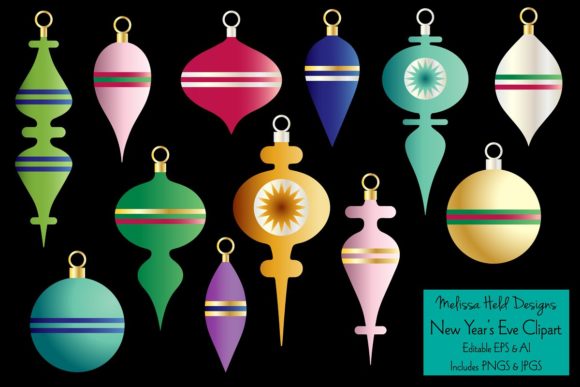 Christmas Ornaments Clipart Graphics