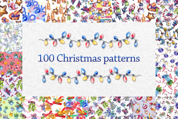 Christmas Watercolor Illustrations for Digital Selling