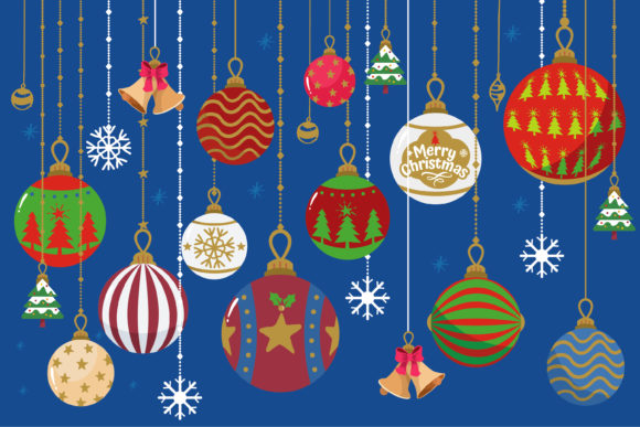 Colourful Christmas Balls Illustrations