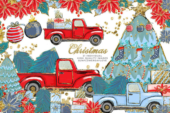 Cozy Christmas Illustration Clipart
