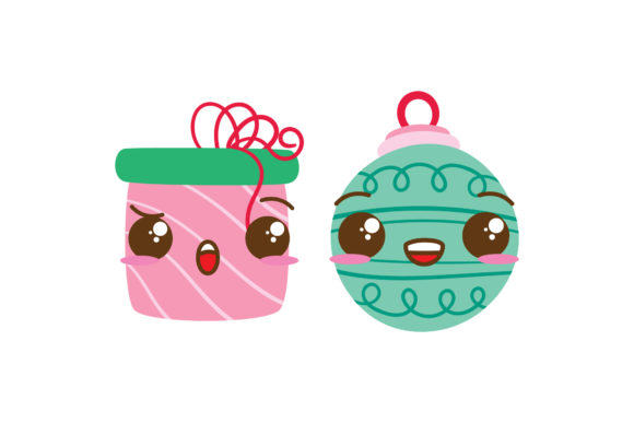 Gift and Ornament Christmas Set Illustrations