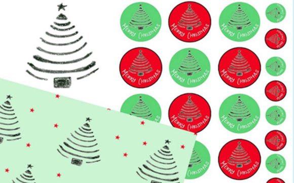 Hand-drawn Stylised Christmas Tree Illustrations