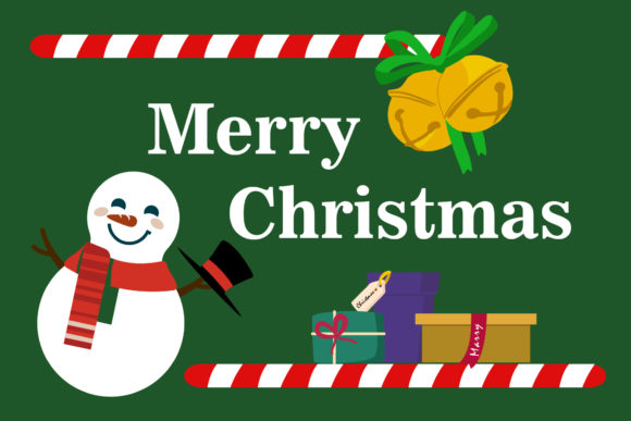 Merry Christmas Bell Background Vector