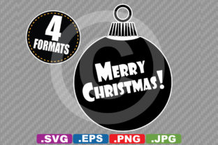 Merry Christmas Ornament Clip Art Illustrations