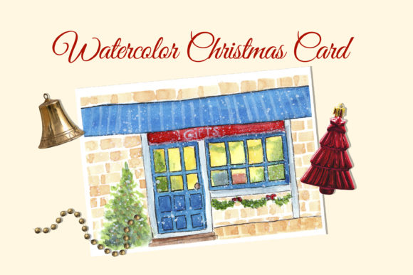 Printable Watercolor Christmas Card Illustrations