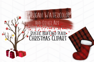 Rustic Buffalo Plaid Christmas Illustrations