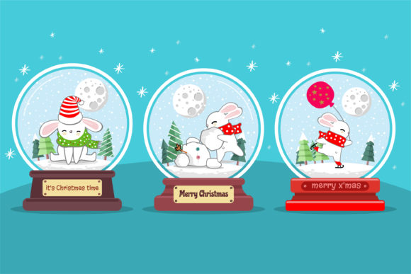 Snow Globe Christmas Illustrations