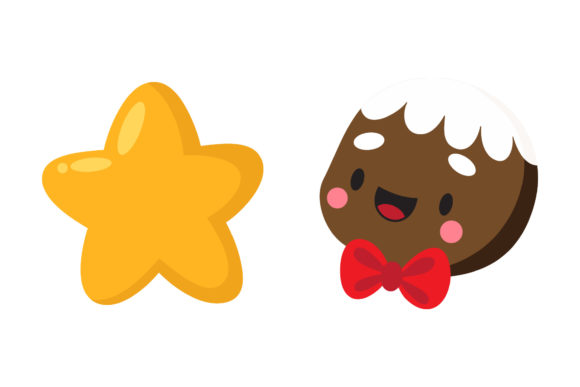 Star and Cookies Christmas Set Illustrations